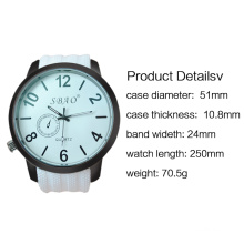 Hot New Products for 2015 Big Case Silicon Dual Time Watch